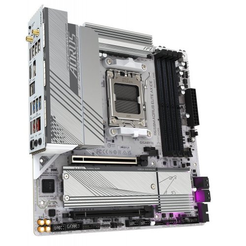 Купить Материнская плата Gigabyte B650M AORUS ELITE AX ICE (sAM5, AMD B650) (Восстановлено продавцом, ) с проверкой совместимости: обзор, характеристики, цена в Киеве, Днепре, Одессе, Харькове, Украине | интернет-магазин TELEMART.UA фото