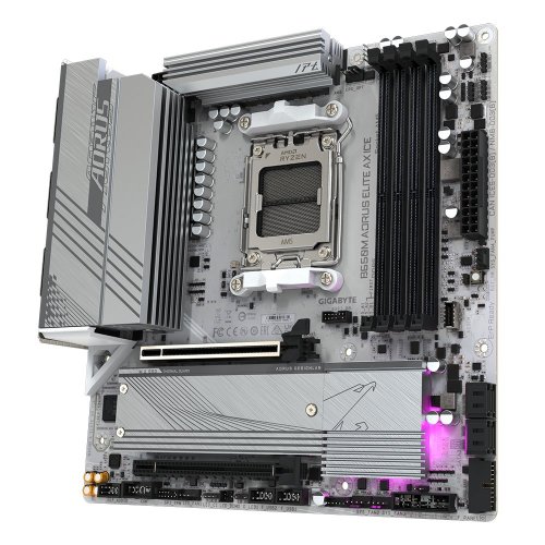 Купить Материнская плата Gigabyte B650M AORUS ELITE AX ICE (sAM5, AMD B650) (Восстановлено продавцом, ) с проверкой совместимости: обзор, характеристики, цена в Киеве, Днепре, Одессе, Харькове, Украине | интернет-магазин TELEMART.UA фото