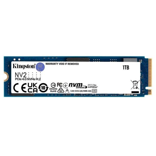 Купить SSD-диск Kingston NV2 3D NAND 1TB M.2 (2280 PCI-E) NVMe x4 (SNV2S/1000G) (Восстановлено продавцом, 782558) с проверкой совместимости: обзор, характеристики, цена в Киеве, Днепре, Одессе, Харькове, Украине | интернет-магазин TELEMART.UA фото