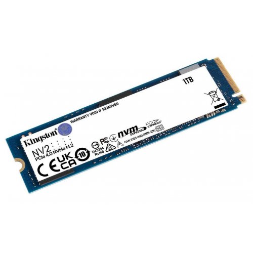 Купить SSD-диск Kingston NV2 3D NAND 1TB M.2 (2280 PCI-E) NVMe x4 (SNV2S/1000G) (Восстановлено продавцом, 782558) с проверкой совместимости: обзор, характеристики, цена в Киеве, Днепре, Одессе, Харькове, Украине | интернет-магазин TELEMART.UA фото
