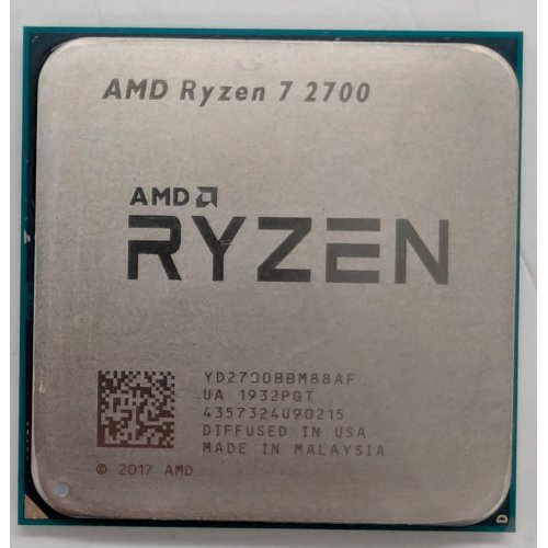 Процесор AMD Ryzen 7 2700 3.2(4.1)GHz 16MB sAM4 Box (YD2700BBAFBOX) (Відновлено продавцем, 782610) купити з перевіркою сумісності: огляд, характеристики, ціна у Києві, Львові, Вінниці, Хмельницькому, Івано-Франківську, Україні | інтернет-магазин TELEMART.UA фото