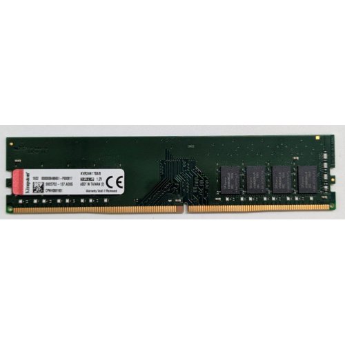 Озп Kingston DDR4 8GB 2400Mhz ValueRAM (KVR24N17S8/8) (Відновлено продавцем, 782612) купити з перевіркою сумісності: огляд, характеристики, ціна у Києві, Львові, Вінниці, Хмельницькому, Івано-Франківську, Україні | інтернет-магазин TELEMART.UA фото