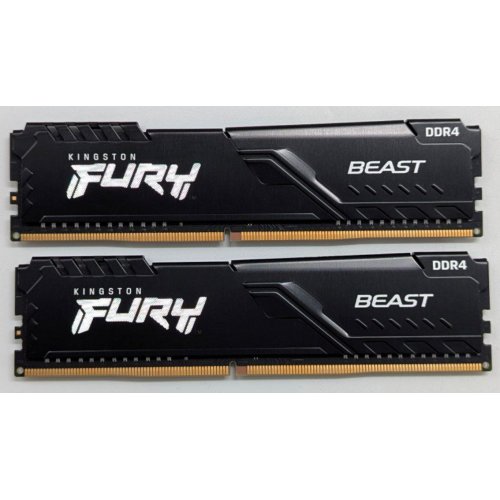 Купить Озу Kingston DDR4 16GB (2x8GB) 3200Mhz FURY Beast Black (KF432C16BBK2/16) (Восстановлено продавцом, 782618) с проверкой совместимости: обзор, характеристики, цена в Киеве, Днепре, Одессе, Харькове, Украине | интернет-магазин TELEMART.UA фото