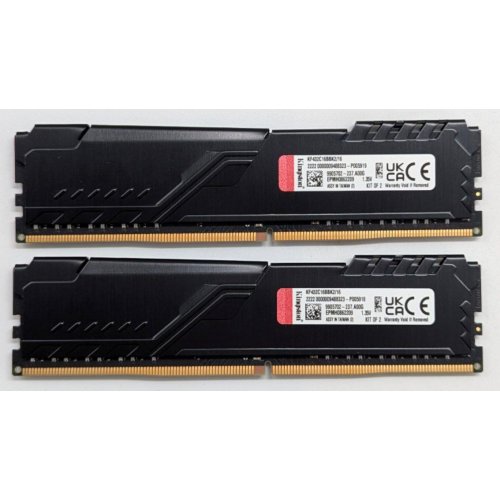 Купить Озу Kingston DDR4 16GB (2x8GB) 3200Mhz FURY Beast Black (KF432C16BBK2/16) (Восстановлено продавцом, 782618) с проверкой совместимости: обзор, характеристики, цена в Киеве, Днепре, Одессе, Харькове, Украине | интернет-магазин TELEMART.UA фото