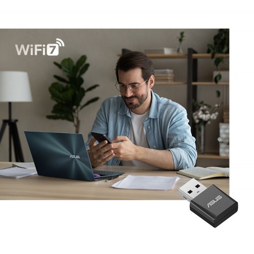 Купить Wi-Fi адаптер Asus USB-BE92 Nano - цена в Харькове, Киеве, Днепре, Одессе
в интернет-магазине Telemart фото