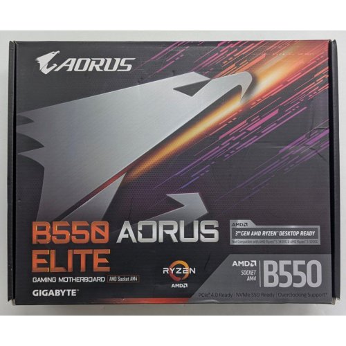 Купить Материнская плата Gigabyte B550 AORUS ELITE (sAM4, AMD B550) (Восстановлено продавцом, 782828) с проверкой совместимости: обзор, характеристики, цена в Киеве, Днепре, Одессе, Харькове, Украине | интернет-магазин TELEMART.UA фото
