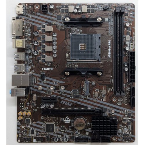 Купить Материнская плата MSI A520M-A PRO (sAM4, AMD A520) (Восстановлено продавцом, 782832) с проверкой совместимости: обзор, характеристики, цена в Киеве, Днепре, Одессе, Харькове, Украине | интернет-магазин TELEMART.UA фото