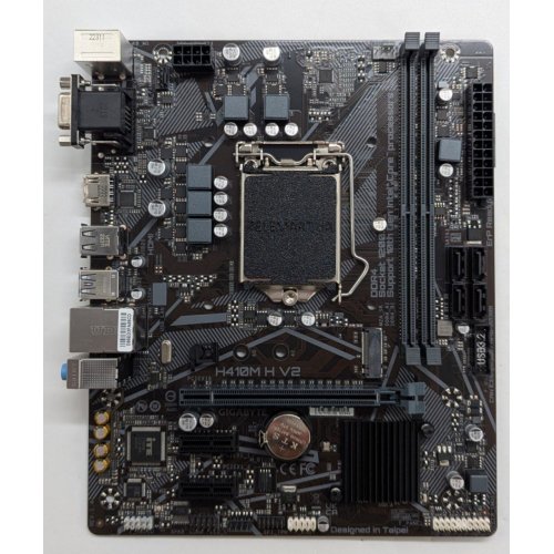 Материнська плата Gigabyte H410M H V2 (s1200, Intel H410) (Відновлено продавцем, 782836) купити з перевіркою сумісності: огляд, характеристики, ціна у Києві, Львові, Вінниці, Хмельницькому, Івано-Франківську, Україні | інтернет-магазин TELEMART.UA фото