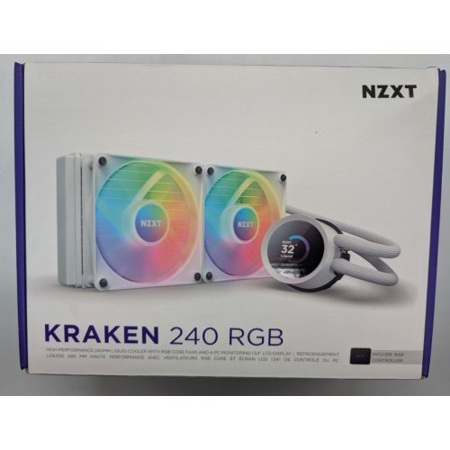 Купить Готовая сво NZXT Kraken 240 RGB (RL-KR240-W1) White (Восстановлено продавцом, 782850) с проверкой совместимости: обзор, характеристики, цена в Киеве, Днепре, Одессе, Харькове, Украине | интернет-магазин TELEMART.UA фото