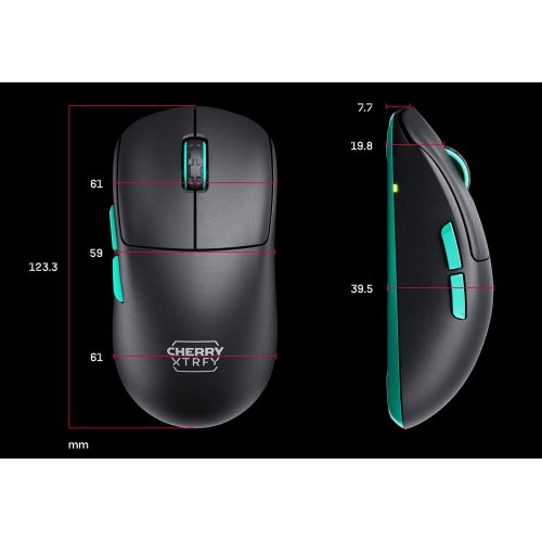 Купити Уцінка миша Cherry Xtrfy M68 Wireless RGB (CX-M68W-BLACK) Black (Відкрито пакування, 782881) - ціна в Києві, Львові, Вінниці, Хмельницькому, Франківську, Україні | інтернет-магазин TELEMART.UA фото