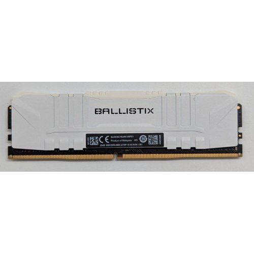 Купить Озу Crucial DDR4 8GB 3600Mhz Ballistix White (BL8G36C16U4W) (Восстановлено продавцом, 782913) с проверкой совместимости: обзор, характеристики, цена в Киеве, Днепре, Одессе, Харькове, Украине | интернет-магазин TELEMART.UA фото