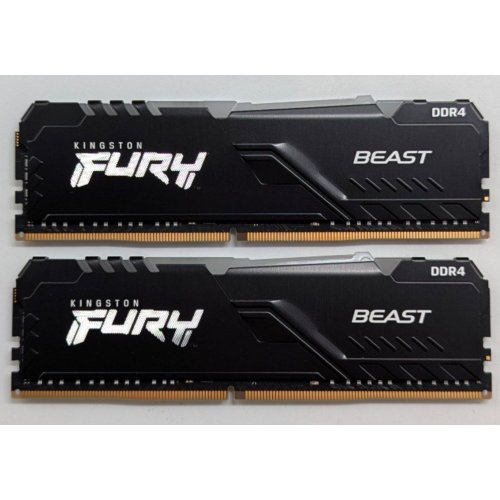 Озп Kingston DDR4 32GB (2x16GB) 3200Mhz FURY Beast RGB Black (KF432C16BBAK2/32) (Відновлено продавцем, 782917) купити з перевіркою сумісності: огляд, характеристики, ціна у Києві, Львові, Вінниці, Хмельницькому, Івано-Франківську, Україні | інтернет-магазин TELEMART.UA фото