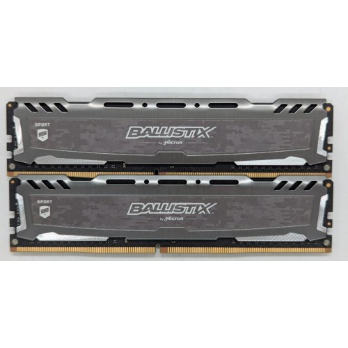 Купить Озу Crucial DDR4 16GB (2x8GB) 3200Mhz Ballistix Sport LT Gray (BLS2K8G4D32AESBK) (Восстановлено продавцом, 782922) с проверкой совместимости: обзор, характеристики, цена в Киеве, Днепре, Одессе, Харькове, Украине | интернет-магазин TELEMART.UA фото