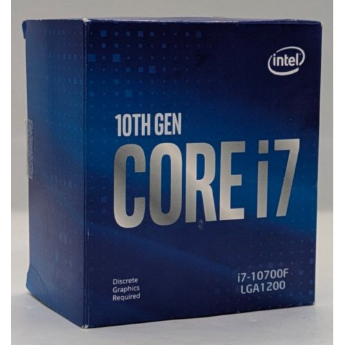 Процесор Intel Core i7-10700F 2.9(4.8)GHz 16MB s1200 Box (BX8070110700F) (Відновлено продавцем, 782945) купити з перевіркою сумісності: огляд, характеристики, ціна у Києві, Львові, Вінниці, Хмельницькому, Івано-Франківську, Україні | інтернет-магазин TELEMART.UA фото
