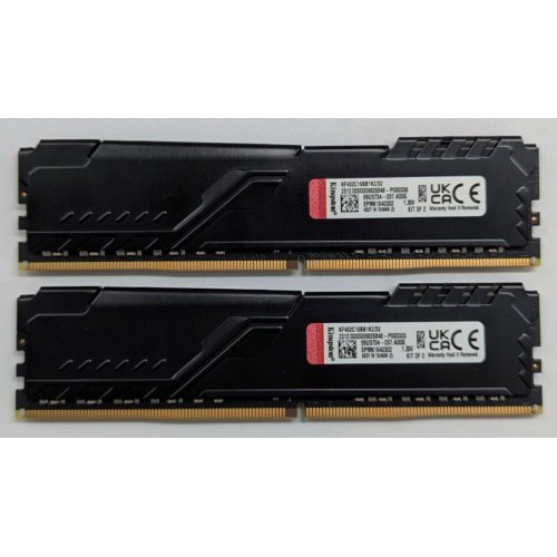 Озп Kingston DDR4 32GB (2x16GB) 3200Mhz FURY Beast Black (KF432C16BB1K2/32) (Відновлено продавцем, 783115) купити з перевіркою сумісності: огляд, характеристики, ціна у Києві, Львові, Вінниці, Хмельницькому, Івано-Франківську, Україні | інтернет-магазин TELEMART.UA фото