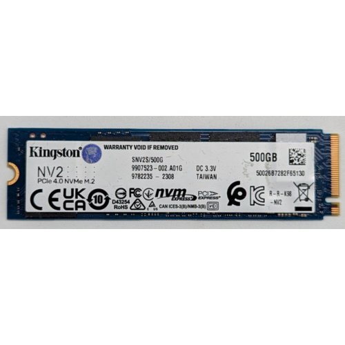 Купить Ssd-диск Kingston NV2 3D NAND 500GB M.2 (2280 PCI-E) NVMe x4 (SNV2S/500G) (Восстановлено продавцом, 783117) с проверкой совместимости: обзор, характеристики, цена в Киеве, Днепре, Одессе, Харькове, Украине | интернет-магазин TELEMART.UA фото