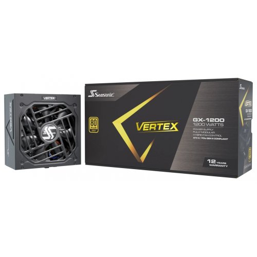 Блок живлення Seasonic Vertex GX-1200W ATX 3.1 (VERTEX GX 1200-ATX31) купити з перевіркою сумісності: огляд, характеристики, ціна у Києві, Львові, Вінниці, Хмельницькому, Івано-Франківську, Україні | інтернет-магазин TELEMART.UA фото
