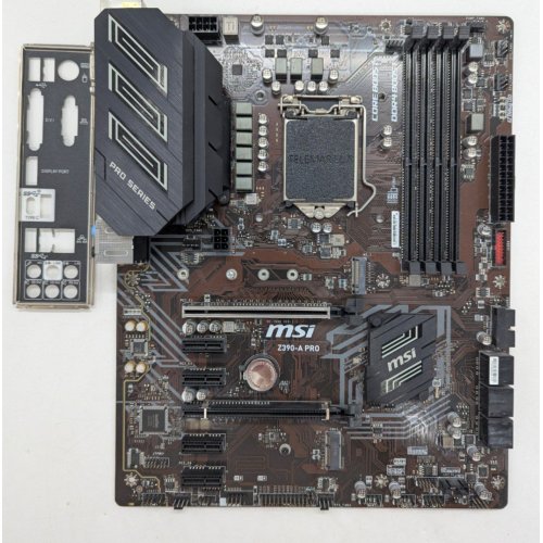 Материнська плата MSI Z390-A PRO (s1151-v2, Intel Z390) (Відновлено продавцем, 783453) купити з перевіркою сумісності: огляд, характеристики, ціна у Києві, Львові, Вінниці, Хмельницькому, Івано-Франківську, Україні | інтернет-магазин TELEMART.UA фото