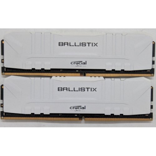 Озп Crucial DDR4 32GB (2x16GB) 3200Mhz Ballistix White (BL2K16G32C16U4W) (Відновлено продавцем, 783454) купити з перевіркою сумісності: огляд, характеристики, ціна у Києві, Львові, Вінниці, Хмельницькому, Івано-Франківську, Україні | інтернет-магазин TELEMART.UA фото