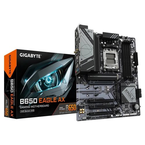 Купить Уценка материнская плата Gigabyte B650 EAGLE AX (sAM5, AMD B650) (Следы установки, 783496) с проверкой совместимости: обзор, характеристики, цена в Киеве, Днепре, Одессе, Харькове, Украине | интернет-магазин TELEMART.UA фото