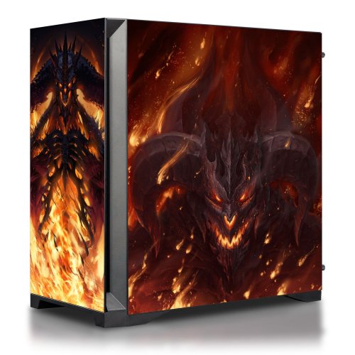 Корпус HEXO Gaming DUO Black Diablo by Evolve купить в Украине: Киев, Днепр, Харьков, Одесса  | Проверка совместимости, низкая цена, отзывы, характеристики от TELEMART фото