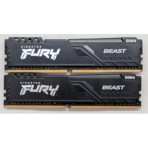 Купить Озу Kingston DDR4 16GB (2x8GB) 3600Mhz FURY Beast Black (KF436C17BBK2/16) (Восстановлено продавцом, 783508) с проверкой совместимости: обзор, характеристики, цена в Киеве, Днепре, Одессе, Харькове, Украине | интернет-магазин TELEMART.UA фото