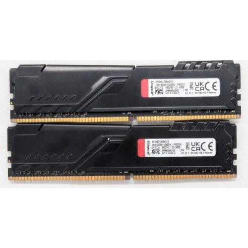 Купить Озу Kingston DDR4 16GB (2x8GB) 3600Mhz FURY Beast Black (KF436C17BBK2/16) (Восстановлено продавцом, 783508) с проверкой совместимости: обзор, характеристики, цена в Киеве, Днепре, Одессе, Харькове, Украине | интернет-магазин TELEMART.UA фото