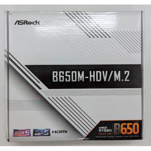 Купить Материнская плата AsRock B650M-HDV/M.2 (sAM5, AMD B650) (Восстановлено продавцом, 783548) с проверкой совместимости: обзор, характеристики, цена в Киеве, Днепре, Одессе, Харькове, Украине | интернет-магазин TELEMART.UA фото