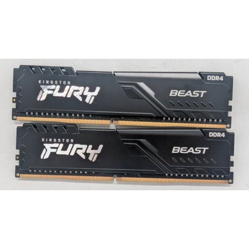 Озп Kingston DDR4 16GB (2x8GB) 2666Mhz FURY Beast Black (KF426C16BBK2/16) (Відновлено продавцем, 783637) купити з перевіркою сумісності: огляд, характеристики, ціна у Києві, Львові, Вінниці, Хмельницькому, Івано-Франківську, Україні | інтернет-магазин TELEMART.UA фото
