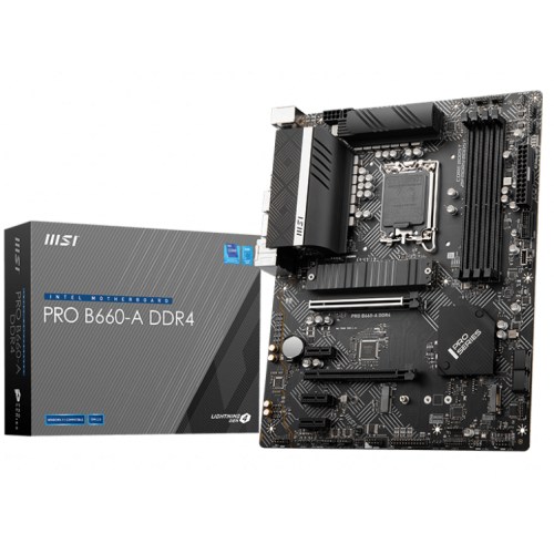 Купить Материнская плата MSI PRO B660-A DDR4 (s1700, B660) (Восстановлено продавцом, 783643) с проверкой совместимости: обзор, характеристики, цена в Киеве, Днепре, Одессе, Харькове, Украине | интернет-магазин TELEMART.UA фото
