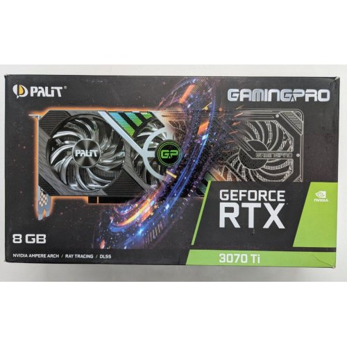 Купить Видеокарта Palit GeForce RTX 3070 Ti GamingPro 8192MB (NED307T019P2-1046A) (Восстановлено продавцом, 783654) с проверкой совместимости: обзор, характеристики, цена в Киеве, Днепре, Одессе, Харькове, Украине | интернет-магазин TELEMART.UA фото