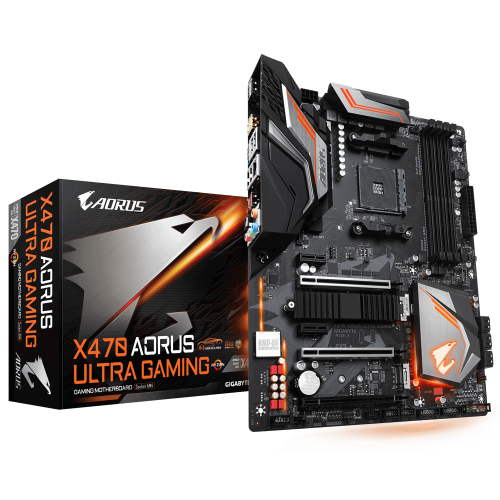 Материнська плата Gigabyte X470 AORUS ULTRA GAMING (sAM4, AMD X470) (Відновлено продавцем, 783925) купити з перевіркою сумісності: огляд, характеристики, ціна у Києві, Львові, Вінниці, Хмельницькому, Івано-Франківську, Україні | інтернет-магазин TELEMART.UA фото