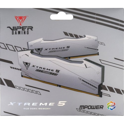 Купить ОЗУ Patriot DDR5 32GB (2x16GB) 6400Mhz Viper Xtreme 5 RGB MPOWER (PVXR532G64C32KM) с проверкой совместимости: обзор, характеристики, цена в Киеве, Днепре, Одессе, Харькове, Украине | интернет-магазин TELEMART.UA фото