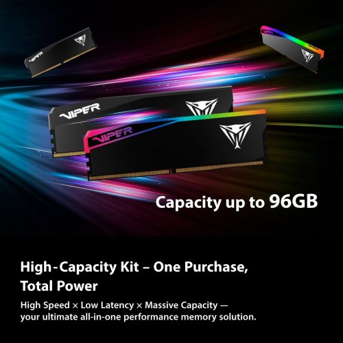 ОЗП Patriot DDR5 32GB (2x16GB) 6400Mhz Viper Elite 5 RGB Ultra (VEUR532G6432K) купити з перевіркою сумісності: огляд, характеристики, ціна у Києві, Львові, Вінниці, Хмельницькому, Івано-Франківську, Україні | інтернет-магазин TELEMART.UA фото