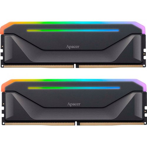 Купить ОЗУ Apacer DDR5 32GB (2x16GB) 5200Mhz NOX RGB Black (AH5U32G52C522NBAA-2) с проверкой совместимости: обзор, характеристики, цена в Киеве, Днепре, Одессе, Харькове, Украине | интернет-магазин TELEMART.UA фото