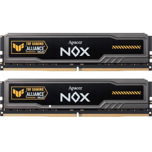 Купить ОЗУ Apacer DDR5 32GB (2x16GB) 5200Mhz NOX TUF (AH5U32G52C522UTAA-2) с проверкой совместимости: обзор, характеристики, цена в Киеве, Днепре, Одессе, Харькове, Украине | интернет-магазин TELEMART.UA фото
