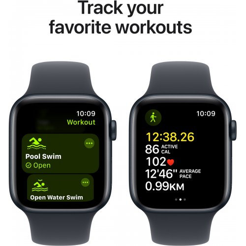 Купить Смарт-часы Apple Watch SE GPS + Cellular 40mm Midnight Aluminium Case with Midnight Sport Band - M/L (MXGD3QH/A) - цена в Харькове, Киеве, Днепре, Одессе
в интернет-магазине Telemart фото