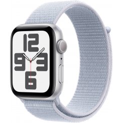 Смарт-часы Apple Watch SE GPS + Cellular 40mm Silver Aluminium Case with Blue Cloud Sport Loop (MXGE3QH/A)