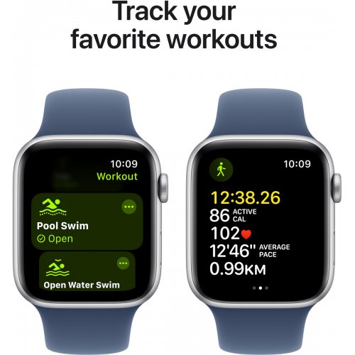 Купить Смарт-часы Apple Watch SE GPS + Cellular 40mm Silver Aluminium Case with Denim Sport Band - M/L (MXGG3QH/A) - цена в Харькове, Киеве, Днепре, Одессе
в интернет-магазине Telemart фото