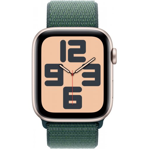 Купить Смарт-часы Apple Watch SE GPS + Cellular 40mm Starlight Aluminium Case with Lake Green Sport Loop (MXGH3QH/A) - цена в Харькове, Киеве, Днепре, Одессе
в интернет-магазине Telemart фото
