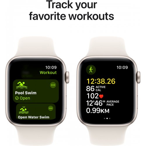 Купить Смарт-часы Apple Watch SE GPS + Cellular 40mm Starlight Aluminium Case with Starlight Sport Band - M/L (MXGK3QH/A) - цена в Харькове, Киеве, Днепре, Одессе
в интернет-магазине Telemart фото