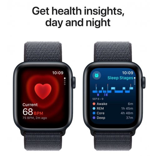 Купити Смарт-годинник Apple Watch SE GPS + Cellular 44mm Midnight Aluminium Case with Ink Sport Loop (MXGN3QH/A) - ціна в Києві, Львові, Вінниці, Хмельницькому, Франківську, Україні | інтернет-магазин TELEMART.UA фото
