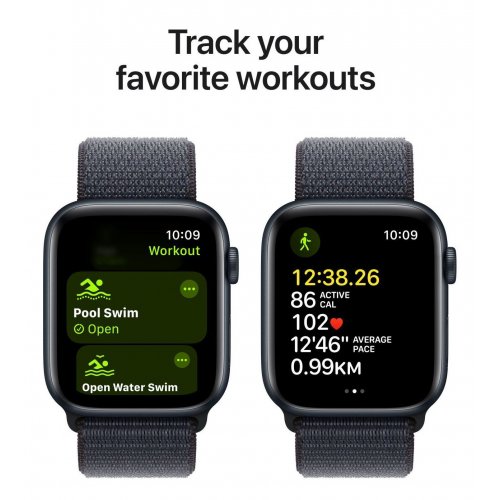 Купити Смарт-годинник Apple Watch SE GPS + Cellular 44mm Midnight Aluminium Case with Ink Sport Loop (MXGN3QH/A) - ціна в Києві, Львові, Вінниці, Хмельницькому, Франківську, Україні | інтернет-магазин TELEMART.UA фото