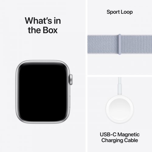 Купить Смарт-часы Apple Watch SE GPS + Cellular 44mm Silver Aluminium Case with Blue Cloud Sport Loop (MXGR3QH/A) - цена в Харькове, Киеве, Днепре, Одессе
в интернет-магазине Telemart фото