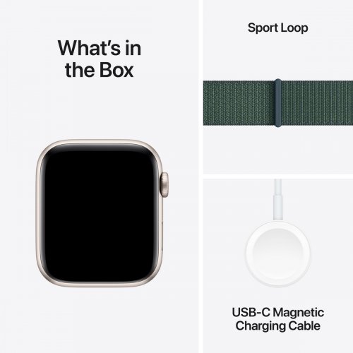 Купить Смарт-часы Apple Watch SE GPS + Cellular 44mm Starlight Aluminium Case with Lake Green Sport Loop (MXGV3QH/A) - цена в Харькове, Киеве, Днепре, Одессе
в интернет-магазине Telemart фото