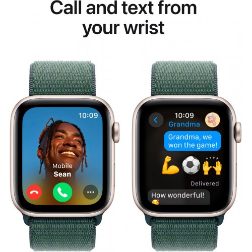 Купить Смарт-часы Apple Watch SE GPS + Cellular 44mm Starlight Aluminium Case with Lake Green Sport Loop (MXGV3QH/A) - цена в Харькове, Киеве, Днепре, Одессе
в интернет-магазине Telemart фото