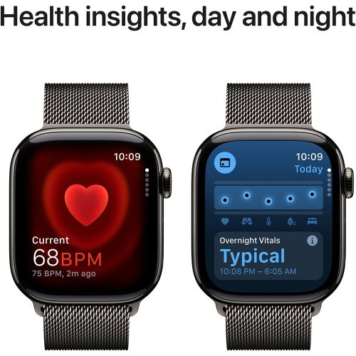 Купить Смарт-часы Apple Watch Series 10 GPS + Cellular 42mm Slate Titanium Case with Slate Milanese Loop (MX053QH/A) - цена в Харькове, Киеве, Днепре, Одессе
в интернет-магазине Telemart фото