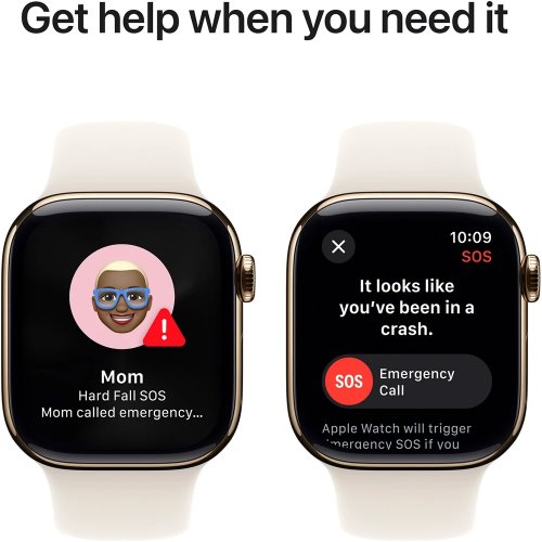 Купити Смарт-годинник Apple Watch Series 10 GPS + Cellular 42mm Gold Titanium Case with Starlight Sport Band - M/L (MX073QH/A) - ціна в Києві, Львові, Вінниці, Хмельницькому, Франківську, Україні | інтернет-магазин TELEMART.UA фото