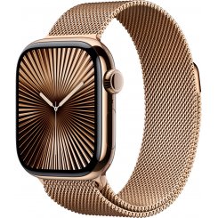 Смарт-годинник Apple Watch Series 10 GPS + Cellular 42mm Gold Titanium Case with Gold Milanese Loop (MX083QH/A)