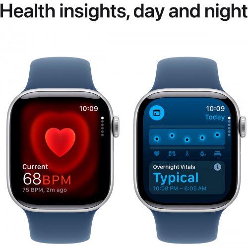 Купити Смарт-годинник Apple Watch Series 10 GPS + Cellular 42mm Silver Aluminium Case with Denim Sport Band - M/L (MWX43QH/A) - ціна в Києві, Львові, Вінниці, Хмельницькому, Франківську, Україні | інтернет-магазин TELEMART.UA фото